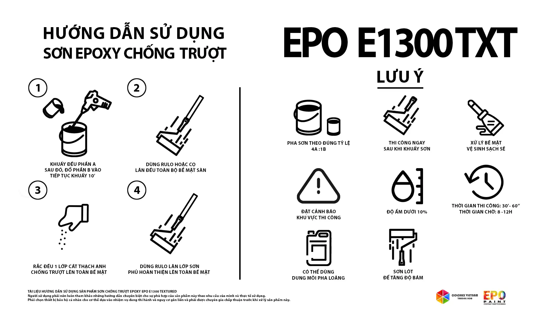  HƯỚNG DẪN THI CÔNG SƠN EPOXY CHỐNG TRƯỢT