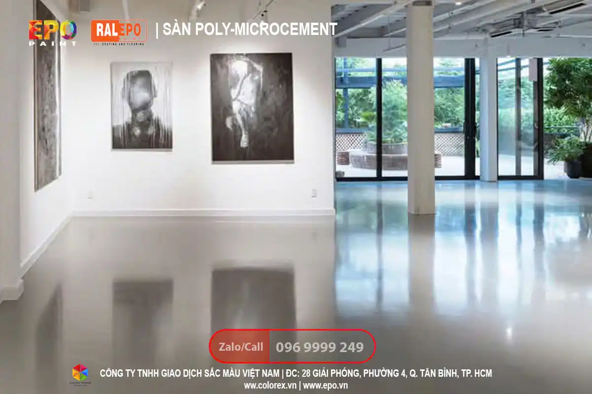 SƠN SÀN MICROCEMENT CHO KHÔNG GIAN TRIỂN LÃM