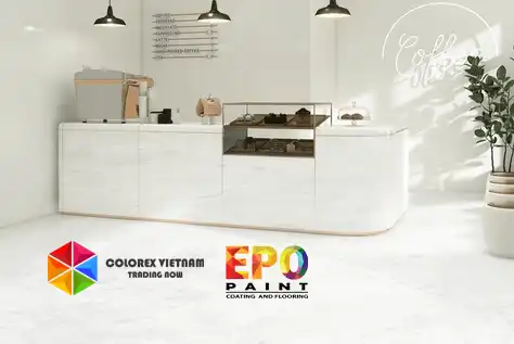 THI CÔNG SƠN EPOXY HIỆU ỨNG SÀN COFFEE SHOP