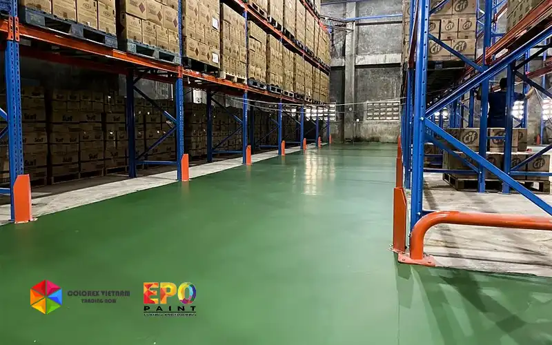 DỊCH VỤ THI CÔNG SÀN EPOXY CÔNG NGHIỆP CHO NHÀ KHO CHO NHÀ XƯỞNG