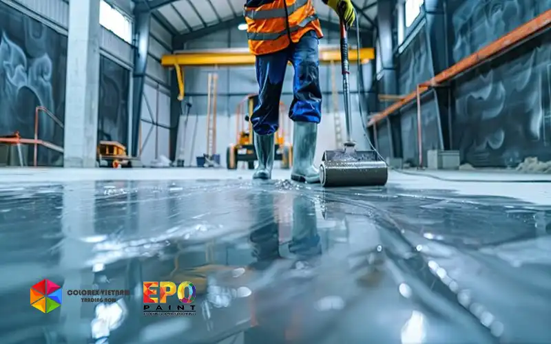 DỊCH VỤ THI CÔNG SÀN EPOXY CÔNG NGHIỆP CHO NHÀ KHO CHO NHÀ XƯỞNG