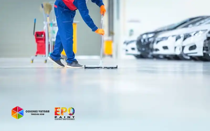 DỊCH VỤ THI CÔNG SÀN EPOXY CÔNG NGHIỆP CHO Nhà xe