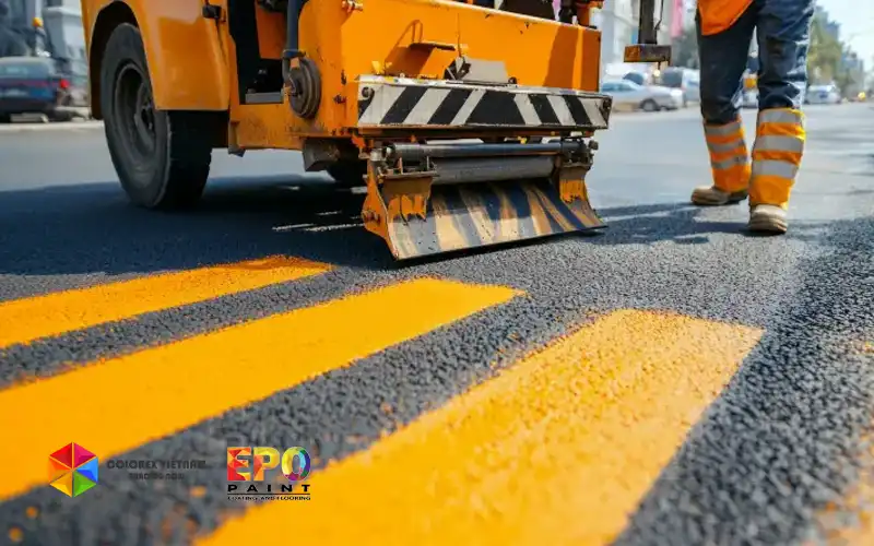 DỊCH VỤ THI CÔNG SƠN EPOXY KẺ VẠCH ĐÔ THỊ