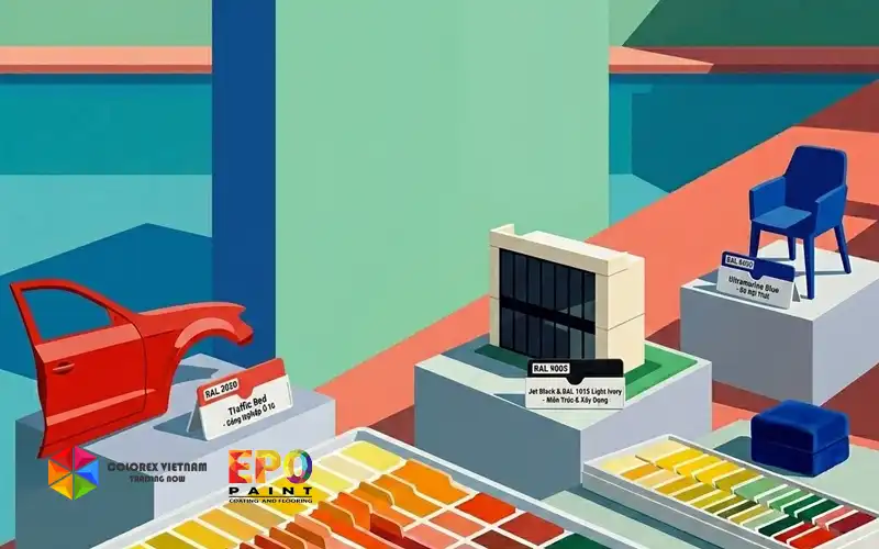 Ứng Dụng Hệ thống bảng màu RAL quốc tế