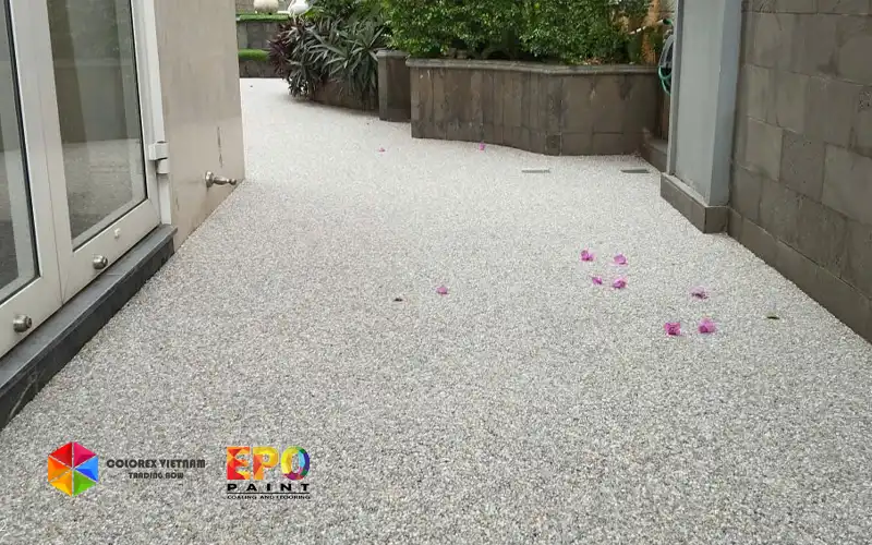 Sử dụng sơn epoxy kết hợp Terrazzo