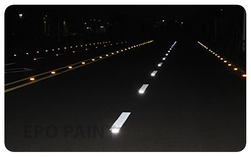 hiệu ứng sơn kẻ vạch phản quang vào ban đêm