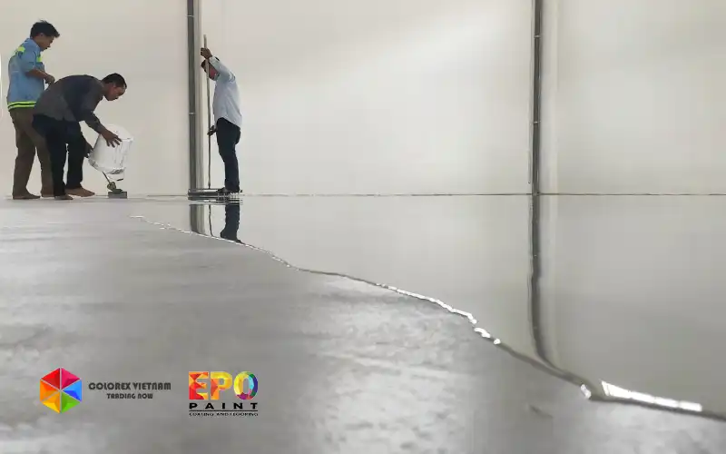 THI CÔNG SƠN SÀN EPOXY TỰ PHẲNG