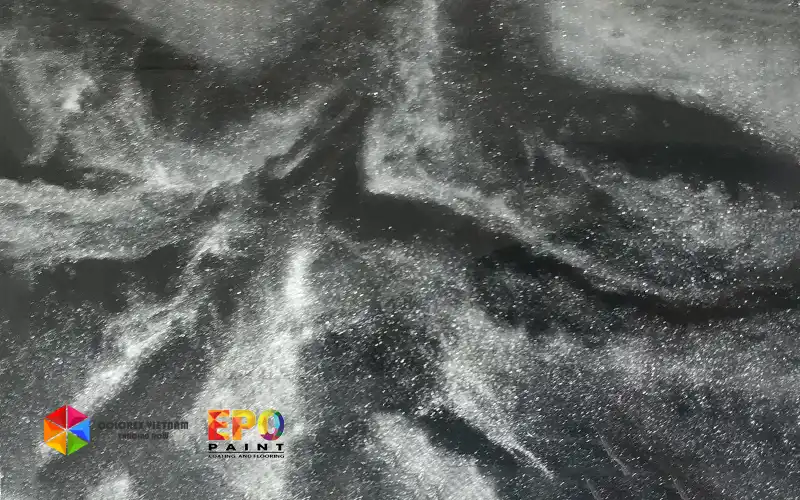 sàn epoxy hiệu ứng metalic