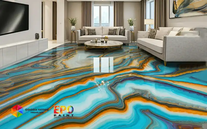 PHÂN PHỐI VÀ THI CÔNG SÀN EPOXY HIỆU ỨNG