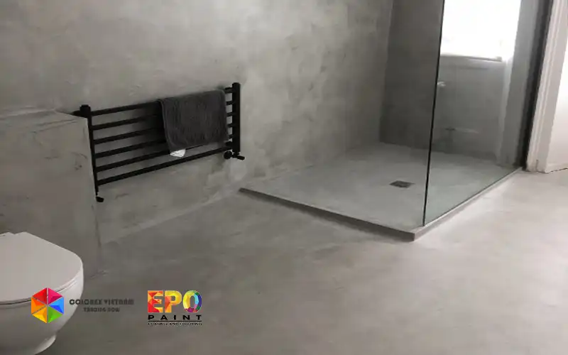 Sàn Microcement trong nhà vệ sinh