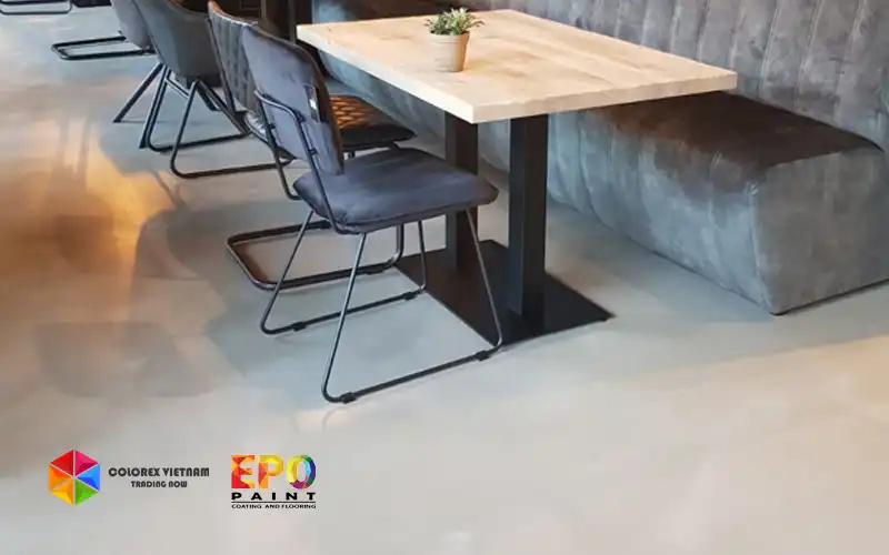 Sàn Microcement trong cửa hàng