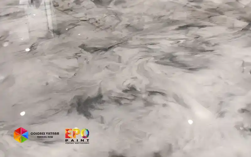 Thi công sơn epoxy trong suốt