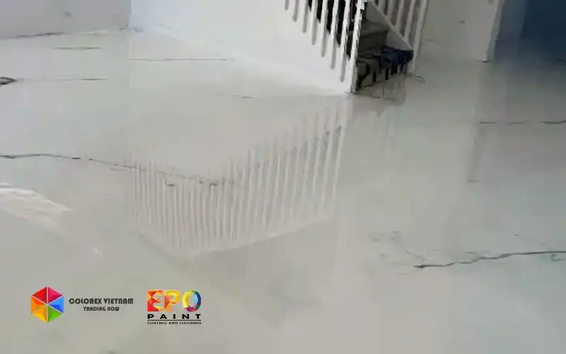 sàn epoxy trong suốt
