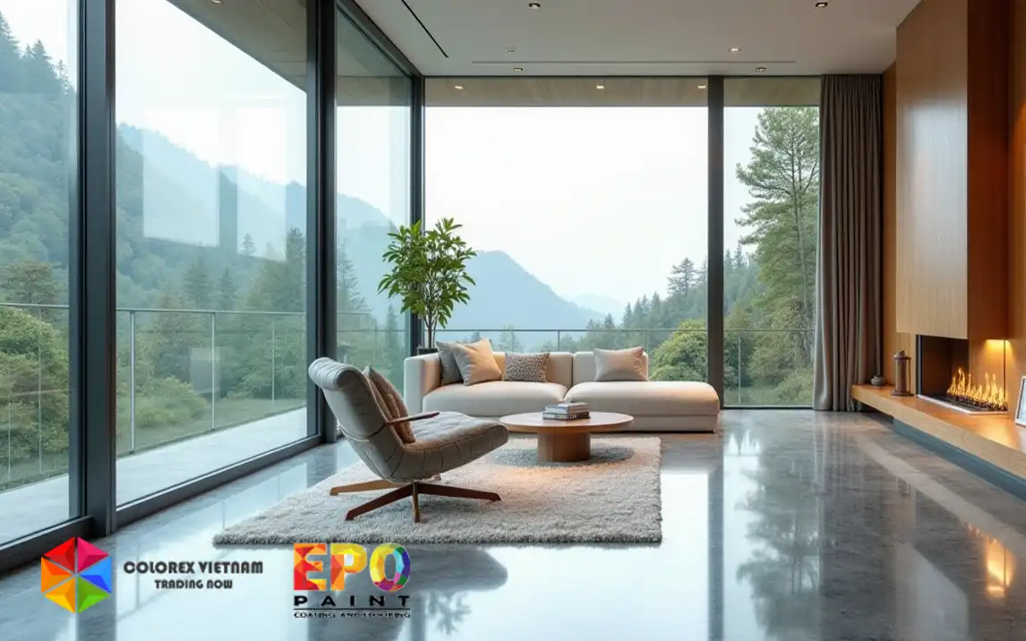 Sàn Epoxy Hiệu ứng trong suốt