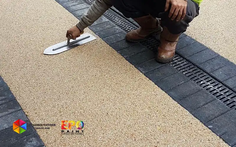SÀN SỎI POLYMER THẤM TIÊU NƯỚC