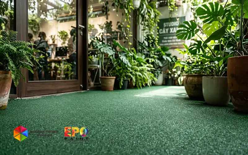 Sàn Epoxy chống trượt cho không gian hiện đại
