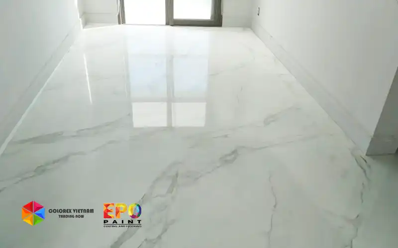Sàn Epoxy Hiệu ứng trong suốt
