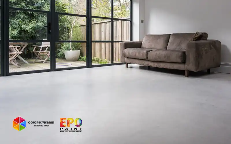 sàn epoxy hiệu ứng bê tông công nghiệp