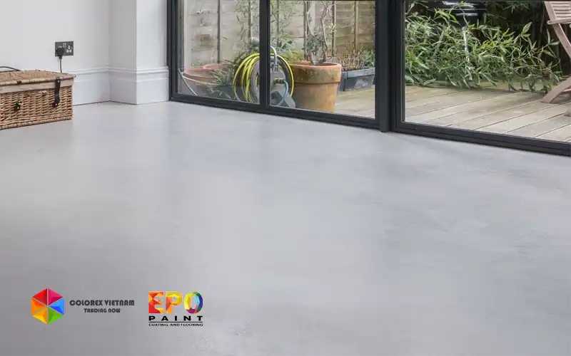 Sàn Epoxy Hiệu ứng bê tông