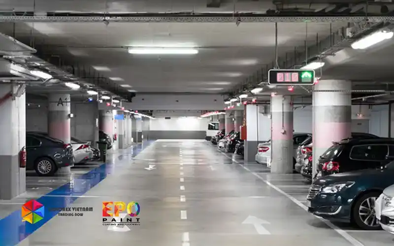 sơn kẻ vạch bãi đỗ xe