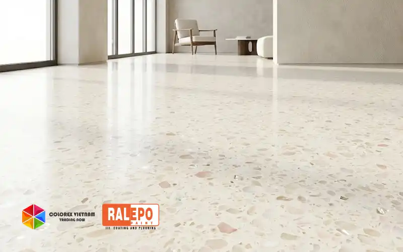 Terrazzo polymer tông sáng