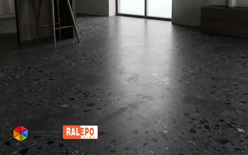 Terrazzo polymer tối màu