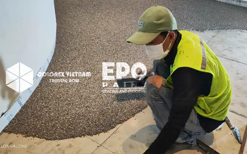 Thi Công Sàn Sỏi Polymer Hiệu Ứng Cao Cấp