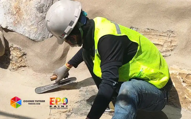 THI CÔNG SÀN TERRAZZO SỎI POLYMER