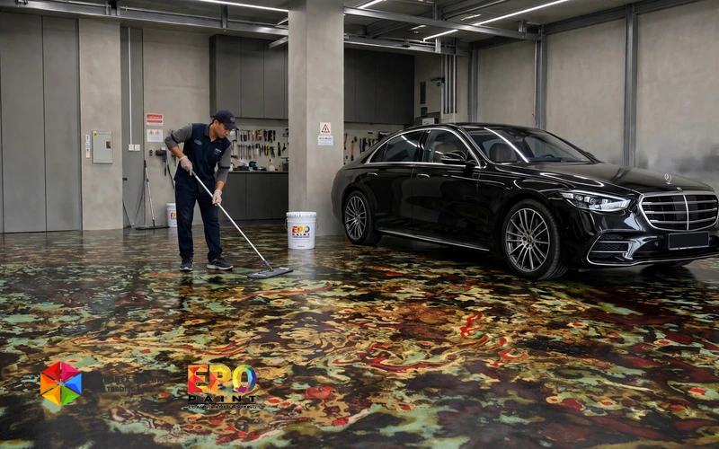 Ứng dụng thi công sơn Epoxy hiệu ứng sơn mài